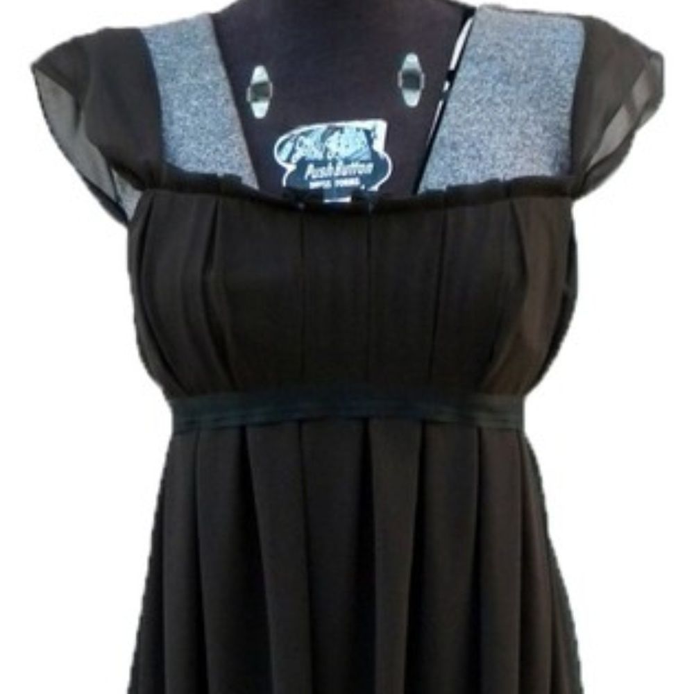 Vera Wang Empire Cocktail Chiffon Dress S M New